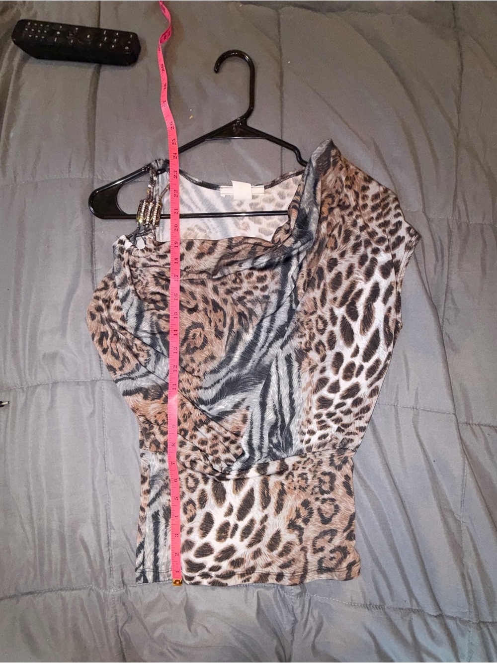 Poetry Animal Print One Shoulder Top Size Small - Picture 6 of 7